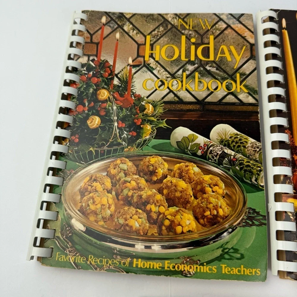 Home Economics Lot of 3 Vintage Cookbooks Poultry, Americana, Holiday